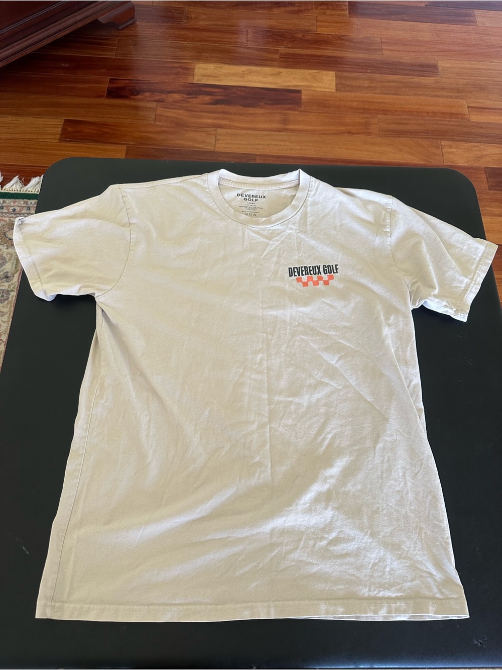 Devereux Golf Men's Tan Logo Tee Size Large